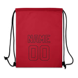 Custom Red Red Drawstring Bag