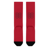 Custom Red Red Knee-High Sock
