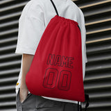 Custom Red Red Drawstring Bag