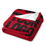 Custom Red Black Blanket