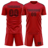 Custom Red Crimson Red Soccer Jersey