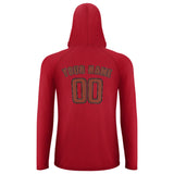 Custom Red Coral Red UV-Hoodie