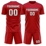 Custom Red White Soccer Jersey