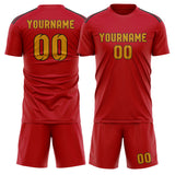 Custom Red Yellow Soccer Jersey