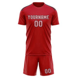 Custom Red Light Pink Soccer Jersey
