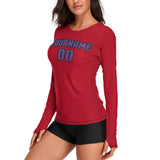 Custom Red Light Purple Women's Long-Sleeve Shirt