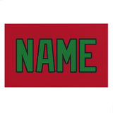 Custom Red Emerald Green Beach Towel