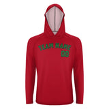 Custom Red Emerald Green UV-Hoodie