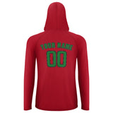 Custom Red Emerald Green UV-Hoodie