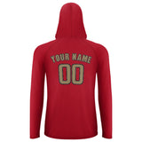 Custom Red Light Khaki UV-Hoodie
