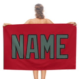 Custom Red Blue Green Beach Towel