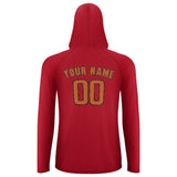 Custom Red Orange UV-Hoodie