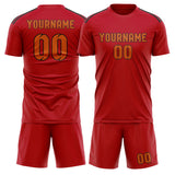 Custom Red Orange Soccer Jersey