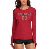 Custom Red Copper Rose Women's Long-Sleeve Shirt