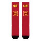 Custom Red Gold Knee-High Sock