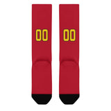 Custom Red Gold Knee-High Sock