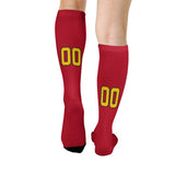 Custom Red Gold Knee-High Sock