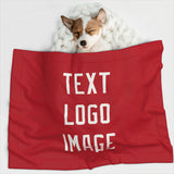 Custom Red White Pet Blanket