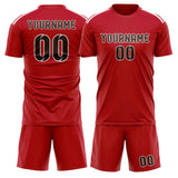 Custom Red Brown Soccer Jersey