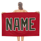Custom Red Olive Beach Towel