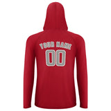 Custom Red Gray UV-Hoodie