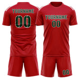 Custom Red Green Soccer Jersey