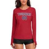 Custom Red Purple Women's Long-Sleeve Shirt