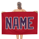 Custom Red Purple Beach Towel
