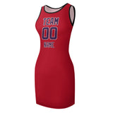 Custom Red Purple Sleeveless Vest Dress