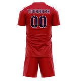Custom Red Purple Soccer Jersey