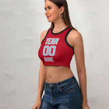 Custom Red Light Blue Sleeveless Tank Top
