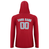 Custom Red Light Blue UV-Hoodie