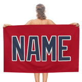 Custom Red Blue Beach Towel