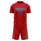 Custom Red Blue Soccer Jersey