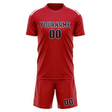 Custom Red Navy Soccer Jersey