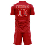 Custom Red Orange Red Soccer Jersey