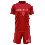 Custom Red Orange Red Soccer Jersey