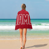 Custom Red Red Beach Towel