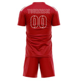 Custom Red Red Soccer Jersey