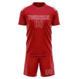 Custom Red Red Soccer Jersey