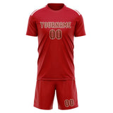 Custom Red Coral Red Soccer Jersey