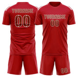 Custom Red Coral Red Soccer Jersey