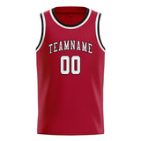 Custom Red & White Colors Design Sports Basketball Jersey