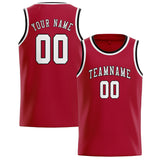 Custom Red & White Colors Design Sports Basketball Jersey