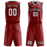 Custom Red White Basketball Set