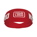 Custom Red White Sports headband
