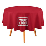 Custom Red White Round Table Cloth