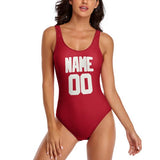 Custom Red White Swimsuit