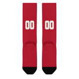 Custom Red White Knee-High Sock