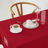 Custom Red White Square Table Cloth